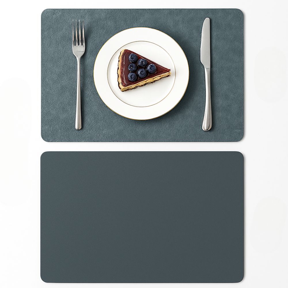 Heat-Resistant Vintage PU Leather Dining Placemat