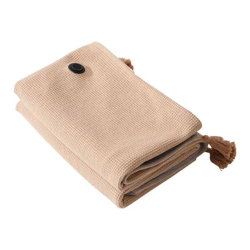 Heated Blanket Knitted Waffle Fleece USB Powered 3 Heat Settings