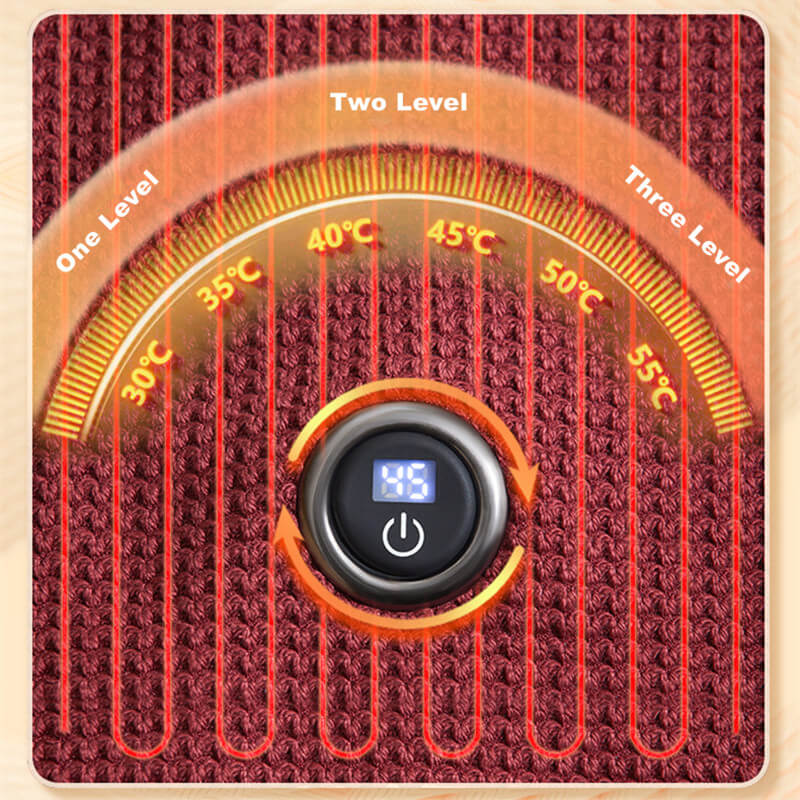 Heated Blanket Knitted Waffle Fleece USB Powered 3 Heat Settings