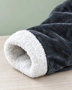 Heated Blanket Robe Adjustable Heat Sherpa-Lined Foot Pocket