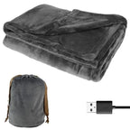 Heated Blanket Soft Flannel USB-Powered For Two