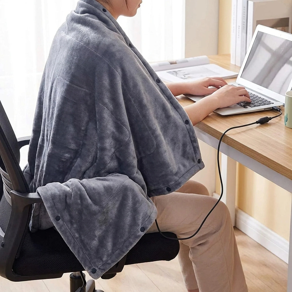Heated Blanket USB Powered 3 Heat Settings Soft Plush