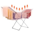 Heated Drying Rack Foldable Aluminum Adjustable Wings