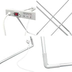 Heated Drying Rack Foldable Aluminum Adjustable Wings