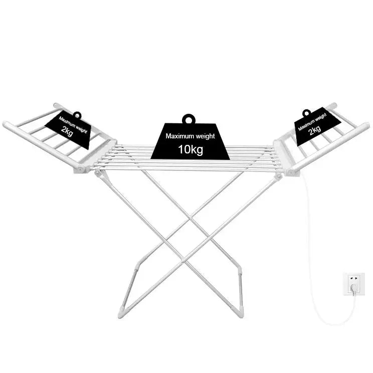 Heated Drying Rack Foldable Aluminum Adjustable Wings