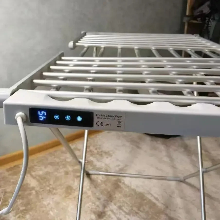 Heated Drying Rack Foldable Aluminum Adjustable Wings