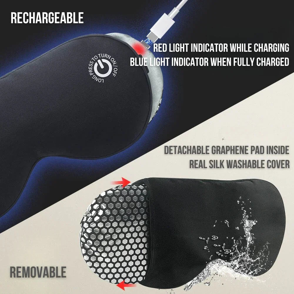 Heated Eye Mask 3 Heat Modes Gentle Vibration