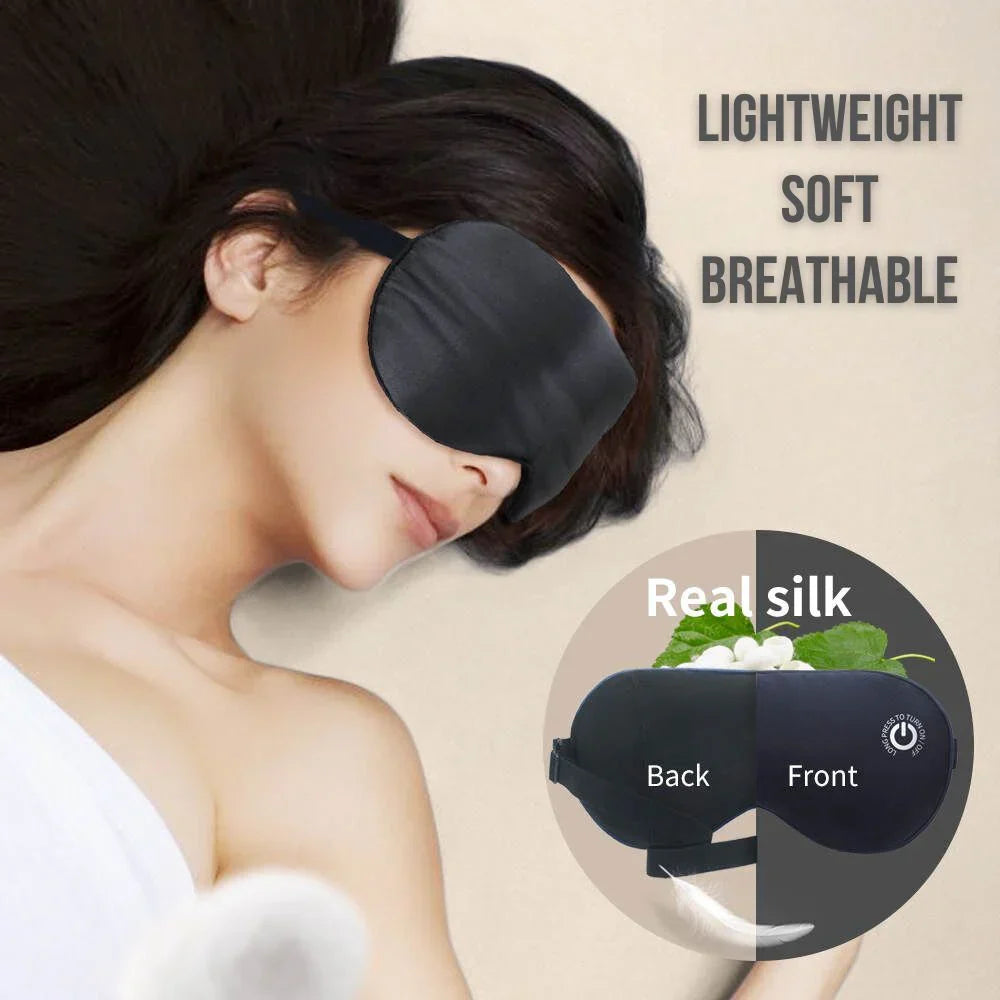 Heated Eye Mask Cordless USB Rechargeable Gentle Vibration