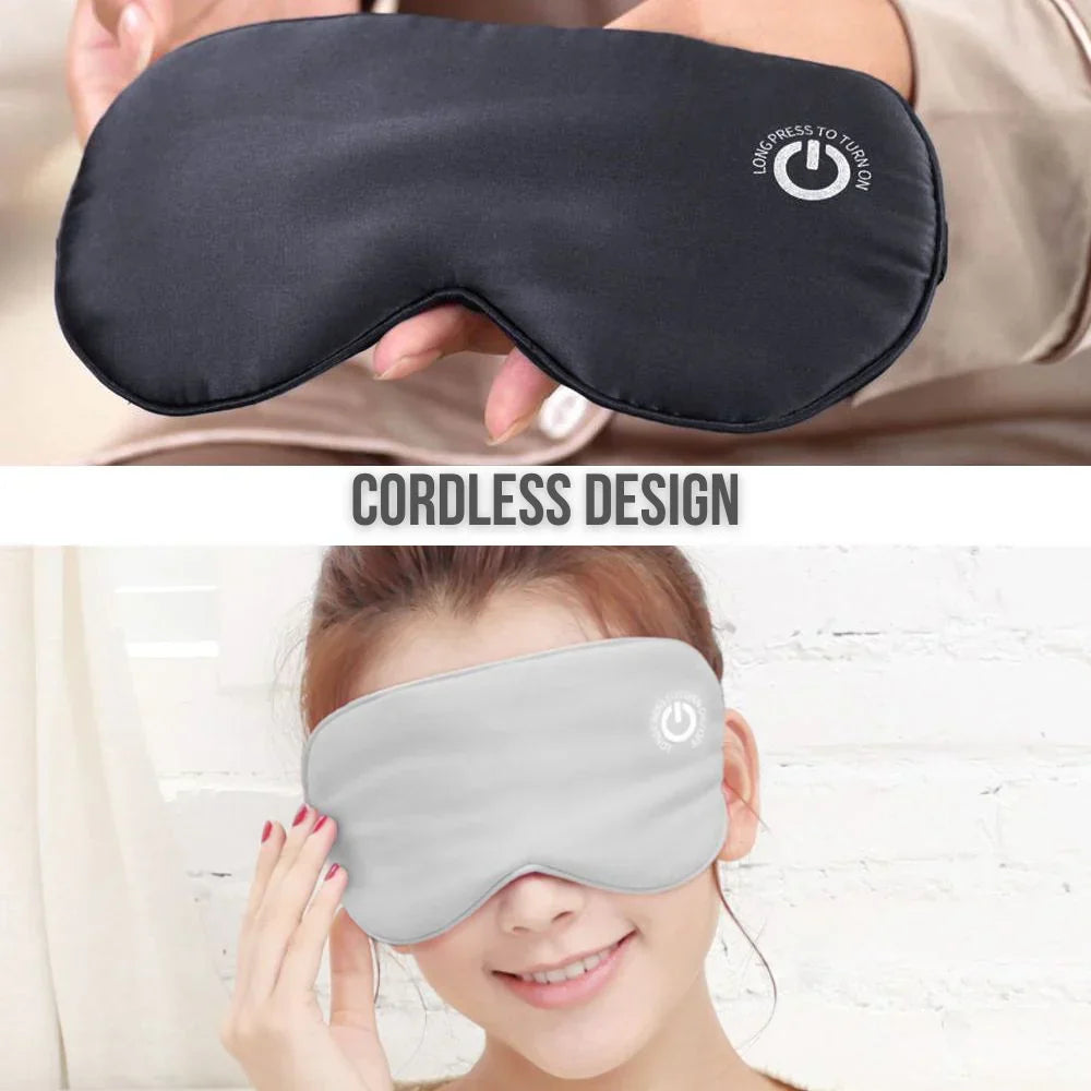 Heated Eye Mask Cordless USB Rechargeable Gentle Vibration
