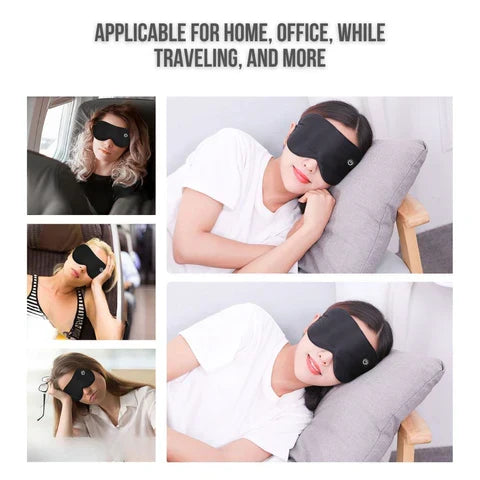Heated Eye Mask Cordless USB Rechargeable Gentle Vibration