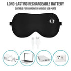 Heated Eye Mask Rechargeable Adjustable Heat & Vibration
