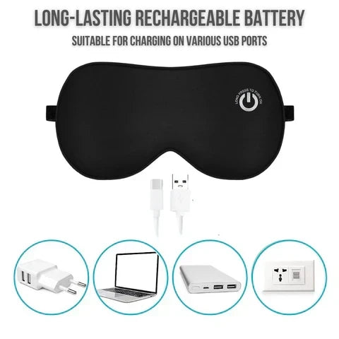 Heated Eye Mask USB Rechargeable Silk Cover