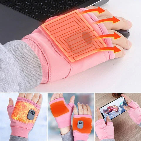 Heated Gloves Adjustable Heat & Rechargeable