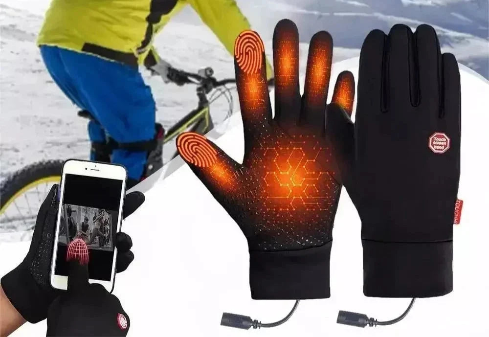 Heated Gloves Battery-Heated Touchscreen-Compatible & Non-Slip Softshell
