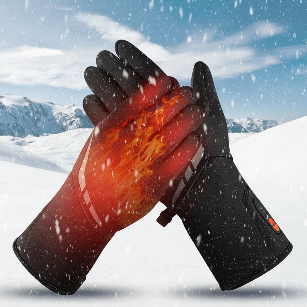 Heated Gloves Battery-Heated Waterproof & Windproof Touchscreen Compatible