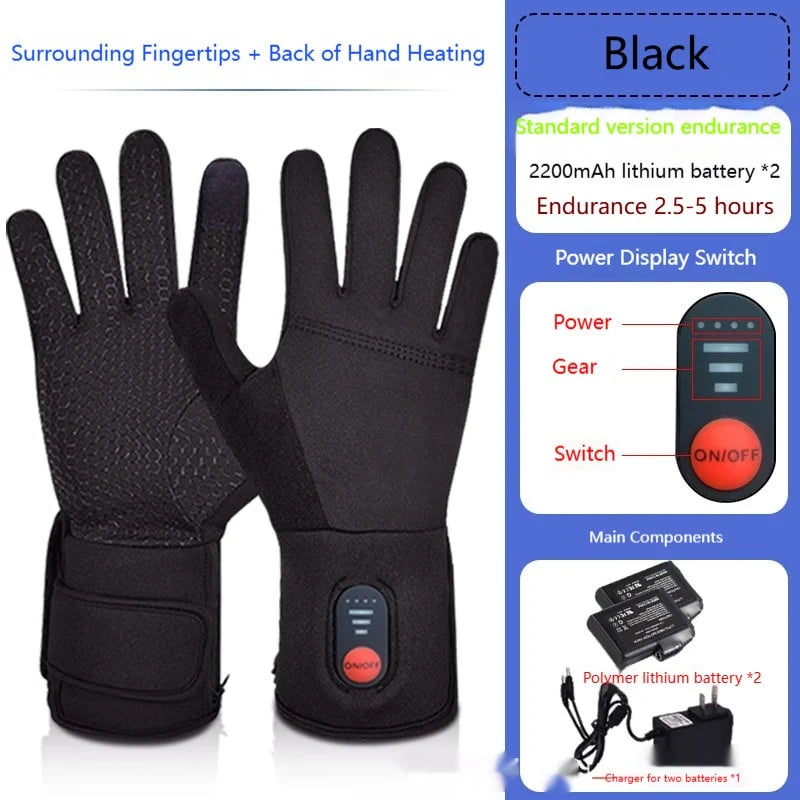Heated Gloves Rechargeable Dual-Zone Touchscreen