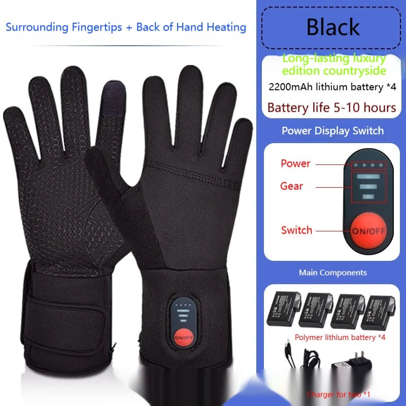 Heated Gloves Rechargeable Dual-Zone Touchscreen