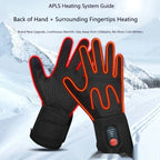 Heated Gloves Rechargeable Dual-Zone Touchscreen