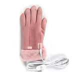 Heated Gloves Rechargeable Wool-Lined Touchscreen