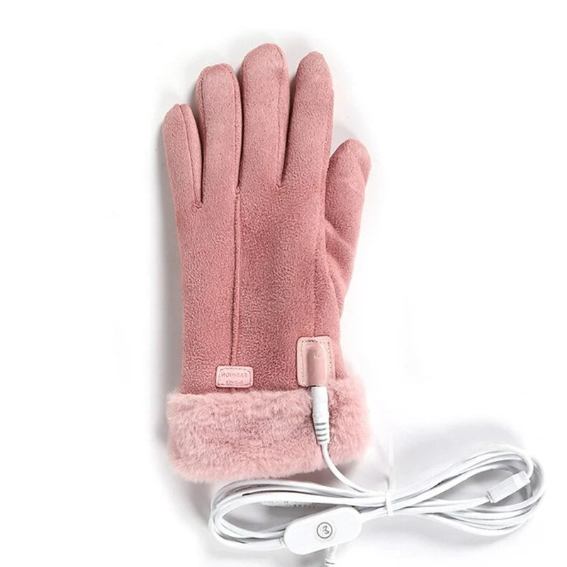 Heated Gloves Rechargeable Wool-Lined Touchscreen