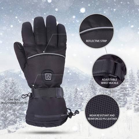 Heated Gloves Water-Resistant 3 Heat Levels 8-Hour Warmth