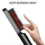 Heated Hair Comb Ion-Infused Frizz Control & Adjustable Heat