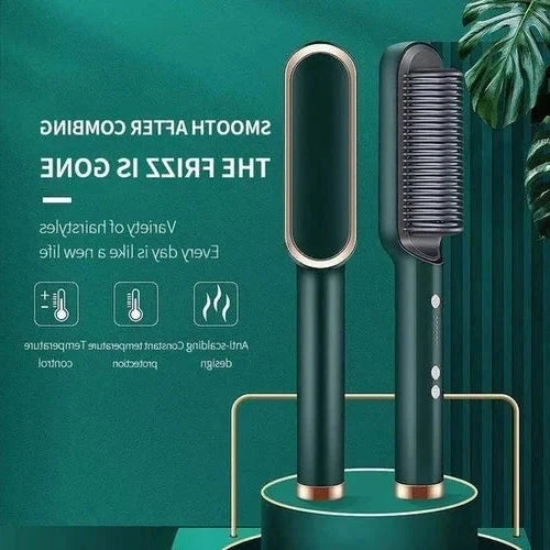 Heated Hair Comb Ion-Infused Frizz Control & Adjustable Heat