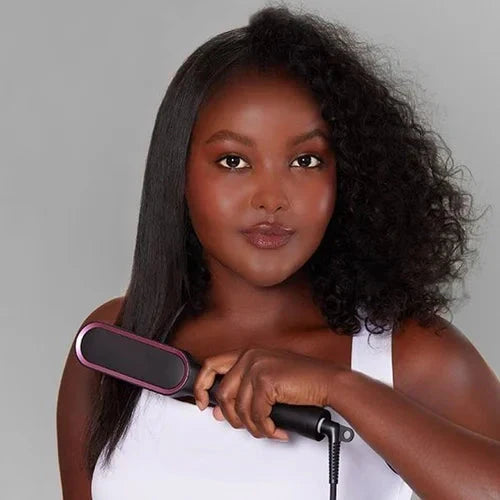 Heated Hair Comb Ion-Infused Frizz Control & Adjustable Heat
