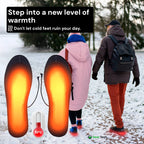 Heated Insoles Dual Heat Zones & USB Rechargeable