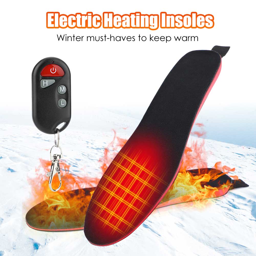 Heated Insoles Rechargeable & Adjustable Heat 10-Hour Warmth