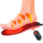 Heated Insoles Rechargeable Remote Control 9-Hour Runtime
