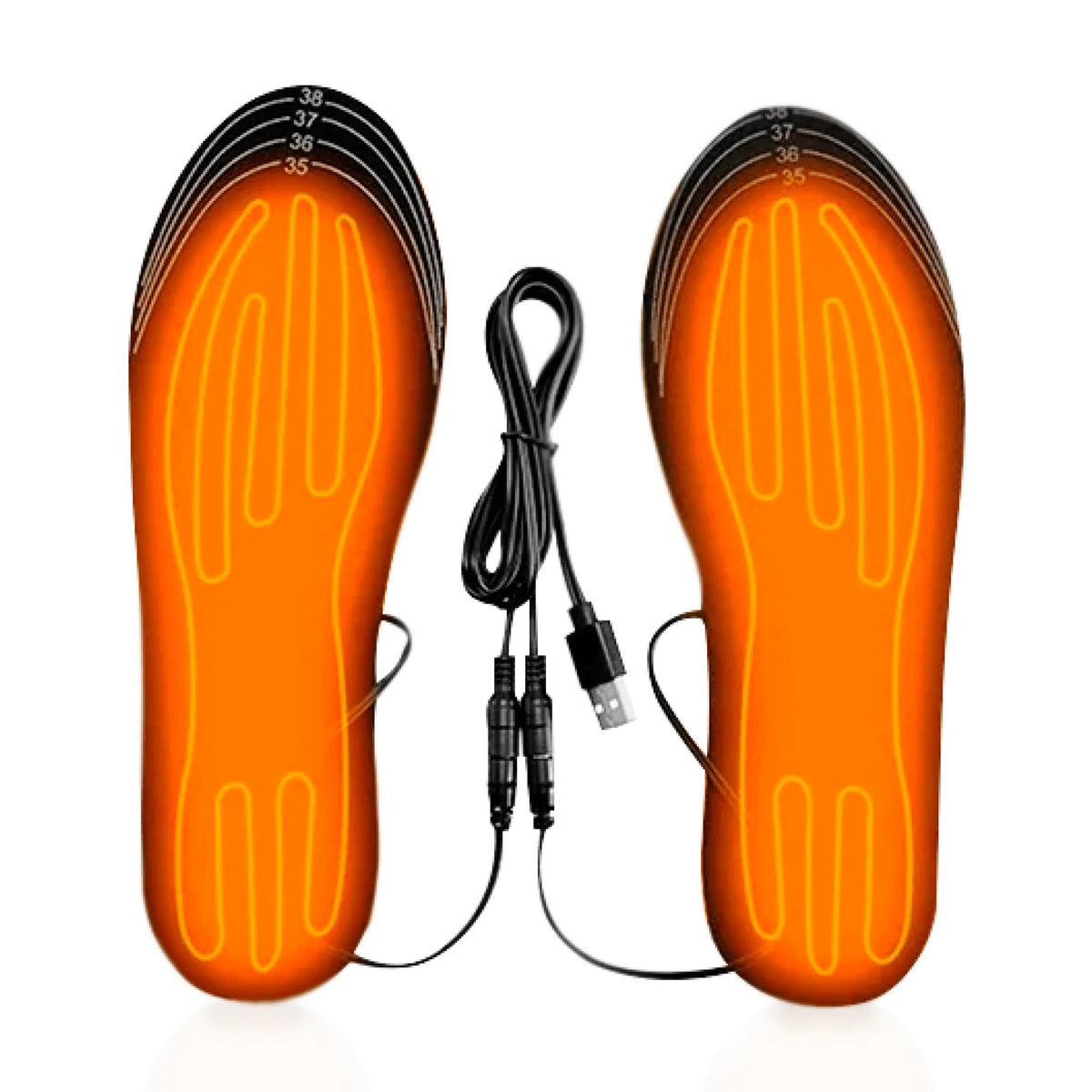Heated Insoles USB Rechargeable Adjustable Heat Trim To Fit