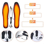 Heated Insoles USB Rechargeable Cut to Fit Adjustable Heat