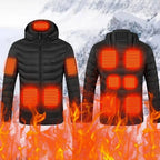Heated Jacket Adjustable Heating Panels Water-Resistant & Breathable