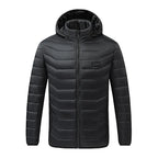 Heated Jacket Quilted Hooded 21-Zone USB-Powered