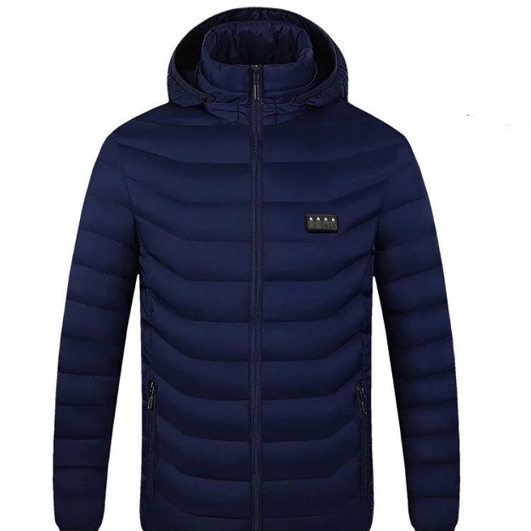 Heated Jacket Quilted Hooded 21-Zone USB-Powered