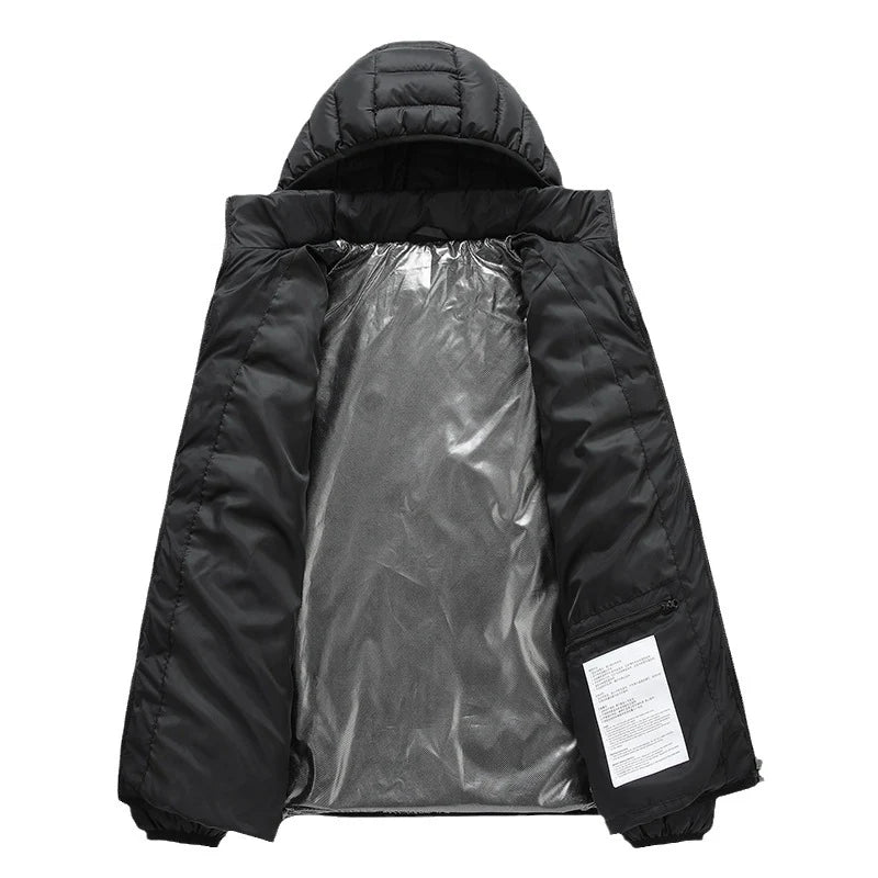 Heated Jacket Quilted Hooded 21-Zone USB-Powered