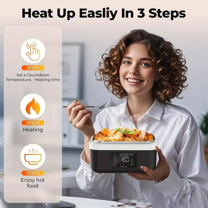 Heated Lunch Box Cordless 12000mAh Leak-Proof