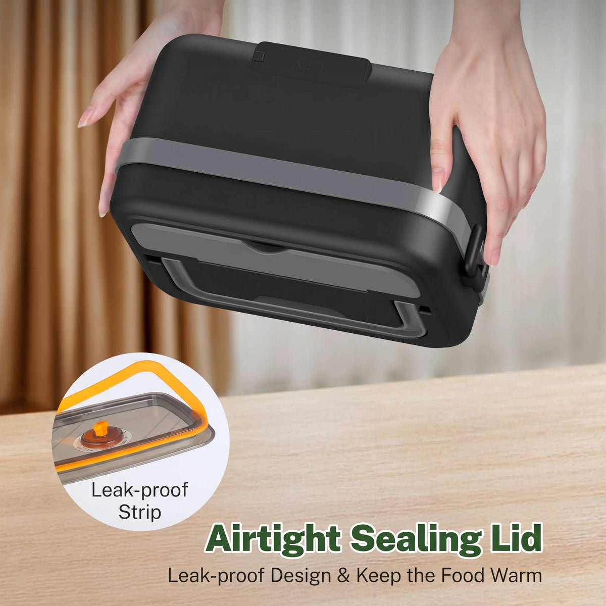 Heated Lunch Box Cordless 12000mAh Leak-Proof
