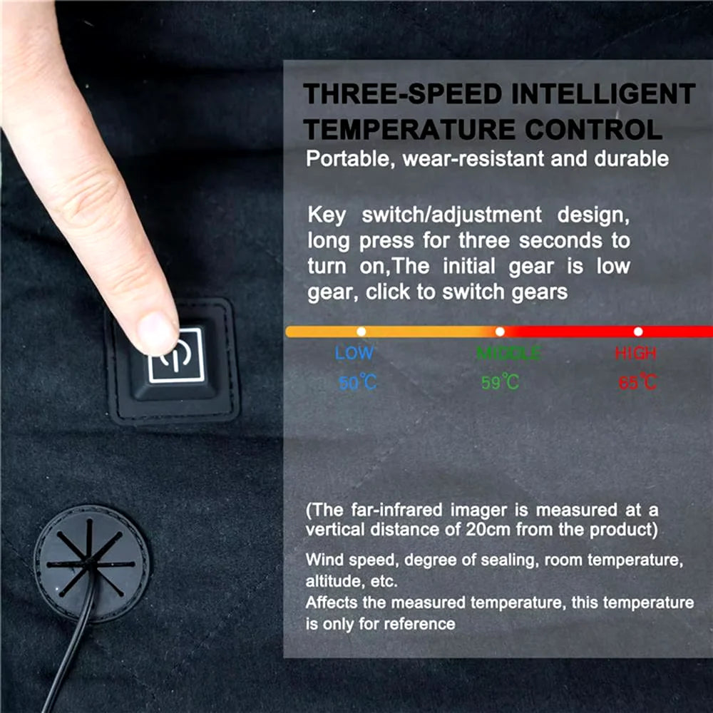 Heated Seat Cushion Foldable 3 Level USB Powered