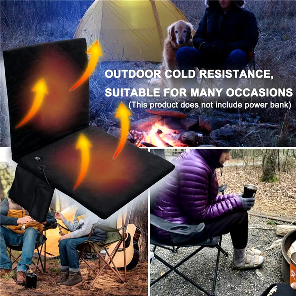 Heated Seat Cushion Foldable 3 Level USB Powered
