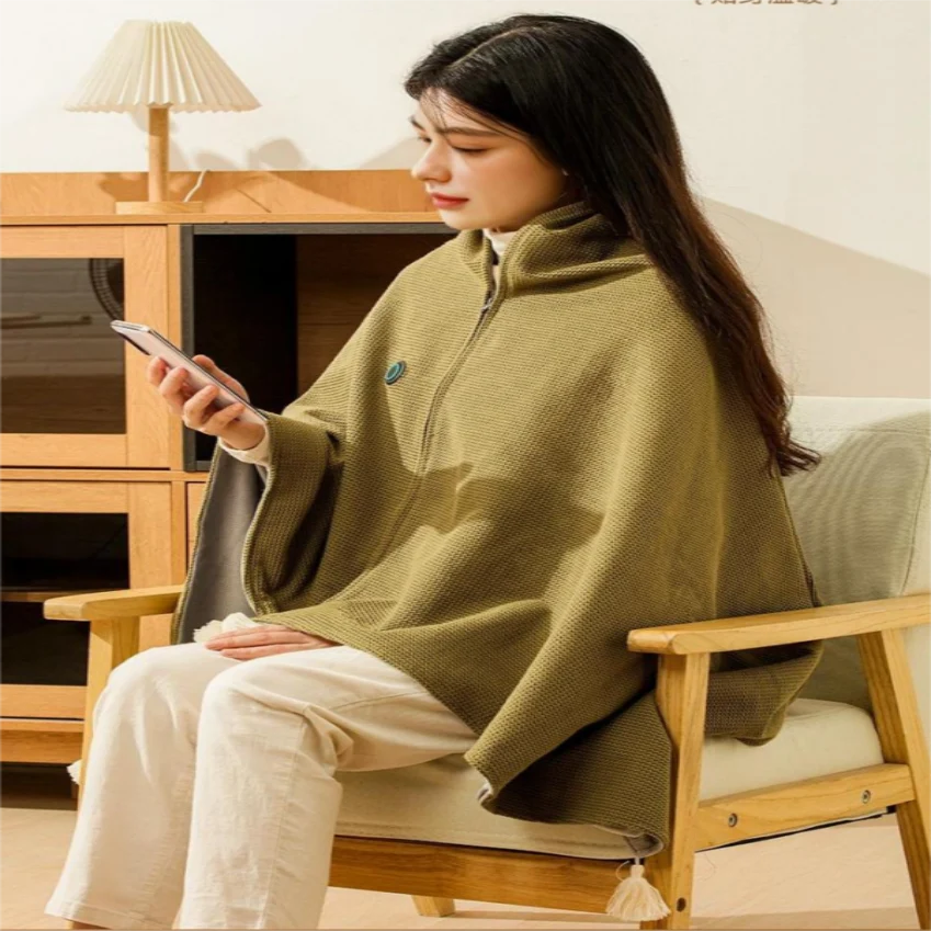 Heated Shawl Hands-Free Zipper & 3 Heat Levels