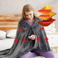 Heated Shawl USB-Powered Instant Heat Removable Fleece