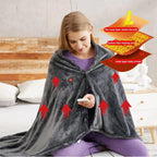 Heated Shawl USB-Powered Instant Heat Removable Fleece