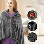 Heated Shawl USB-Powered Instant Heat Removable Fleece