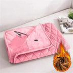Heated Shawl USB-Powered Soft Fleece & Diamond-Quilted