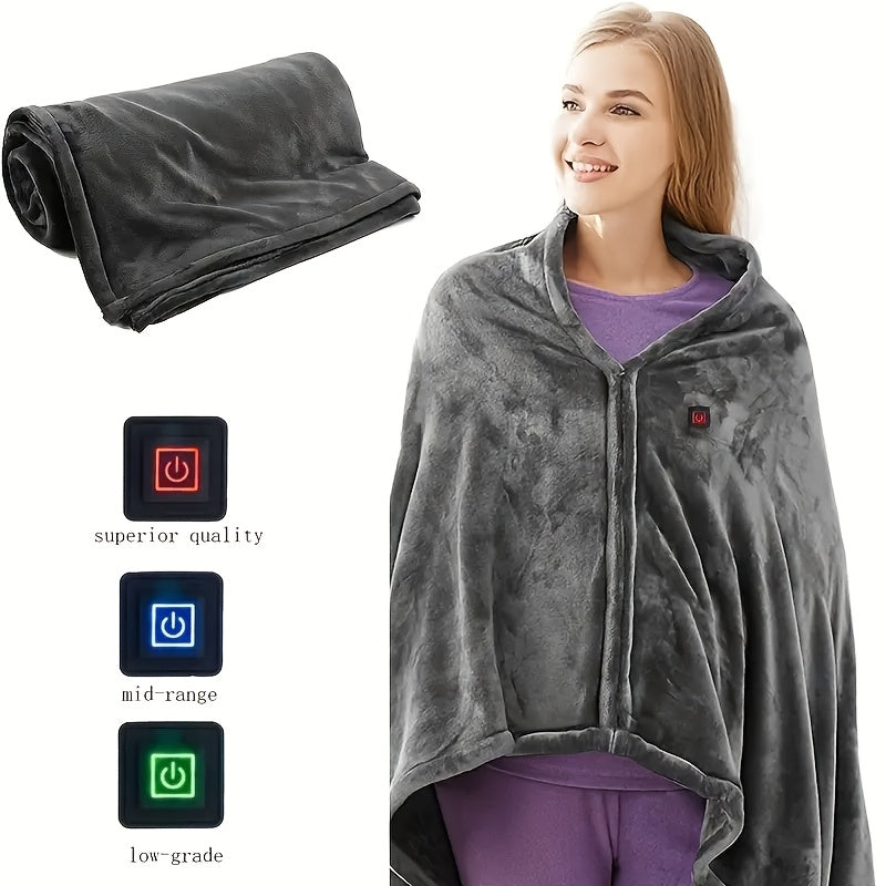 Heated Shoulder Wrap USB-Powered Cotton Fleece Stretch Fit