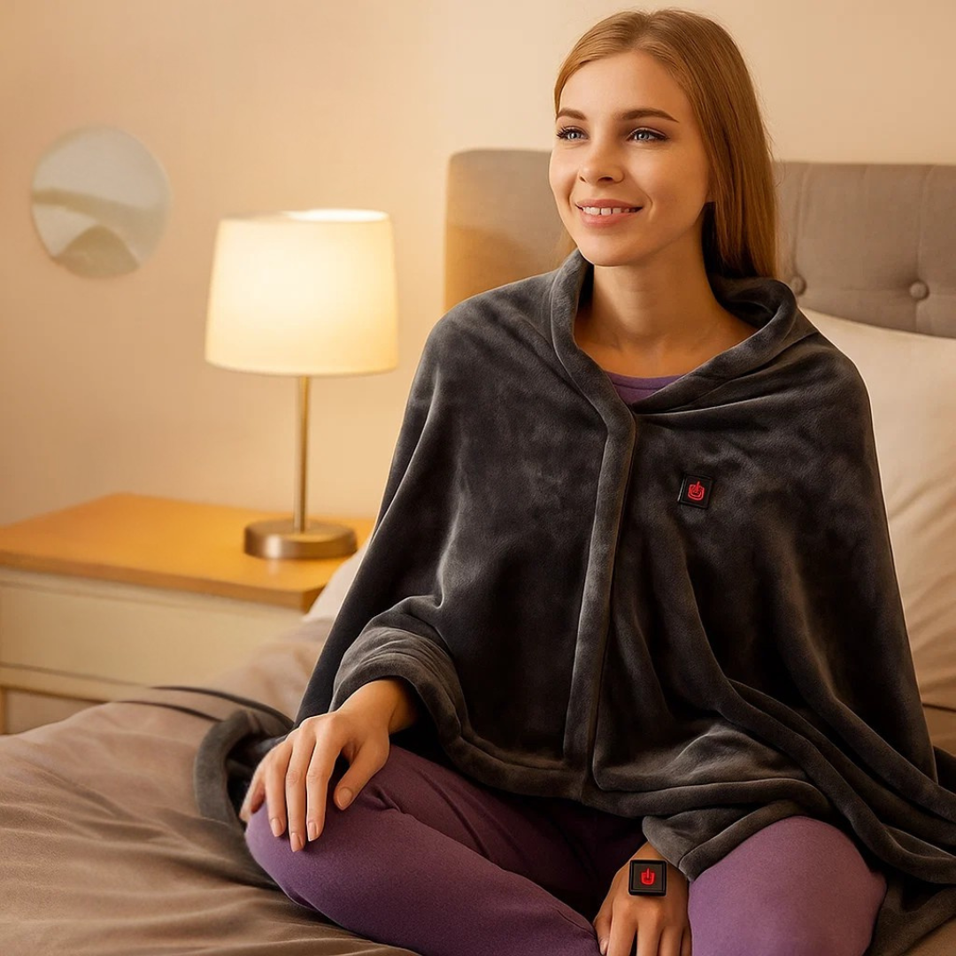 Heated Shoulder Wrap USB-Powered Cotton Fleece Stretch Fit