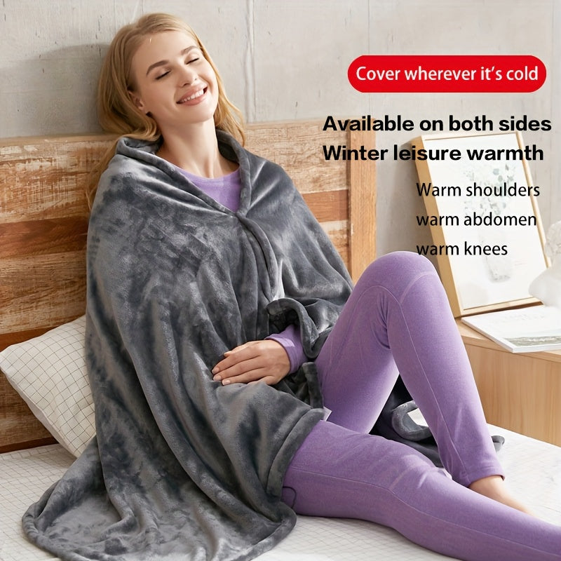 Heated Shoulder Wrap USB-Powered Cotton Fleece Stretch Fit