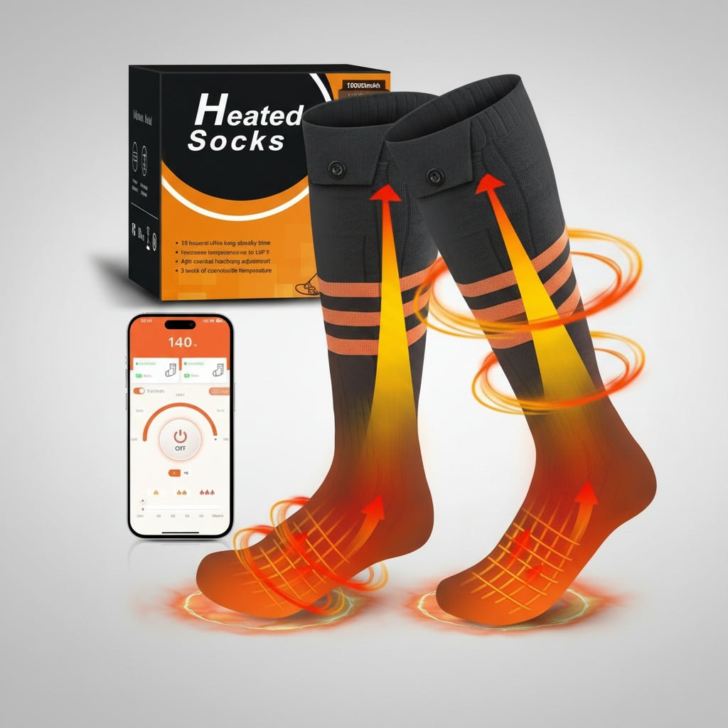 Heated Socks App-Controlled & Rechargeable 4 Heat Levels